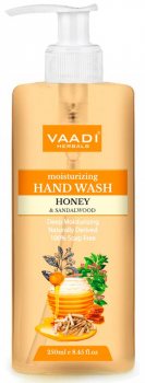 Увлажняющее жидкое мыло с мёдом и сандалом (Moisturizing Hand Wash Honey & Sandalwood), Vaadi