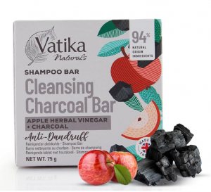 Твердый шампунь "Против перхоти"  Уголь и Яблочный Уксус (SHAMPOO BAR Anti-Dandruff Cleansing Charcoal & Apple Herbal Vinegar) , Dabur
